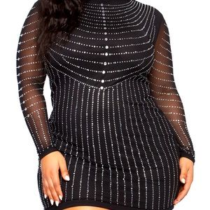 Dripping in Diamonds Mini Dress Sz 1X